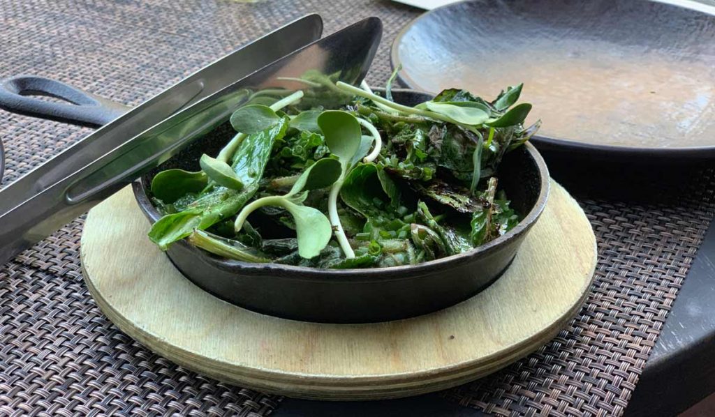 Insanely healthy wild, braised greens.