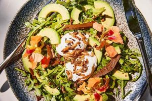 Local Organic Breakfast Salad with plenty of greens fresh from the farm at Farmstand at Farmhouse Inn in Forestville, CA