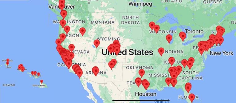 Healthy Anywhere App coverage map as of Aug 27, 2023